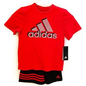 NEW! Boys adidas 2 pc shorts set